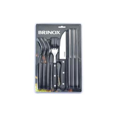 Imagem de Conjunto Brinox de Talheres Jumbo Para Churrasco 8 Peças Linha Churras