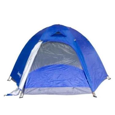 Imagem de Barraca Camping 4 Lugares Azul 240x240x135cm Sumax, BARRACA 4 PESSOAS