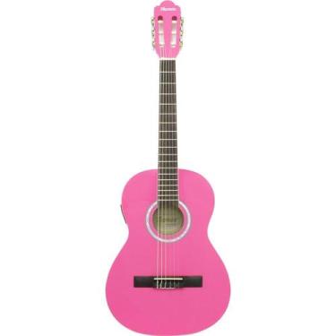 Imagem de Violão Eletroacústico Kids de Nylon TCG 360 EQ Rosa Thomaz