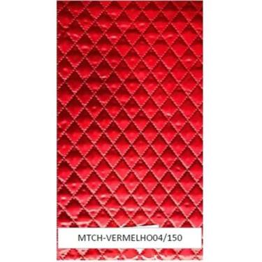 Imagem de tecido matelado para confecção de cobre leito vermelho/beje - mana