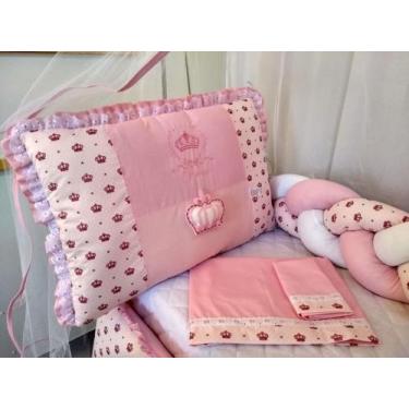 Imagem de Kit de berço trança Rosa - Celia bordados