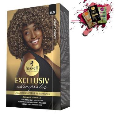 Imagem de Coloracao 8.0 Haskell Excllusiv Color Pratic Louro Claro