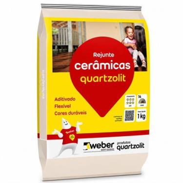 Imagem de Kit 15kg Rejunte Cerâmicas Flexível Piso Parede Quartzolit, Palha