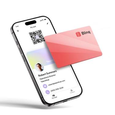 Imagem de Cartão de Visita Digital Blinq NFC Coral Burst
