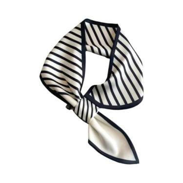Imagem de Lenço De Seda Luxuoso Feminino Fino De Cetim Para Pescoço, Bandana, Le