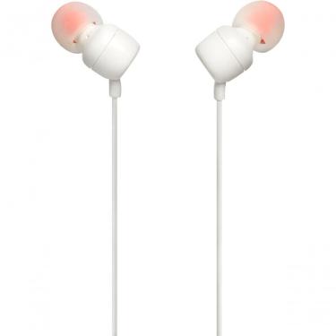 Imagem de Fone de Ouvido In-ear JBL TUNE 110 com Microfone Tecnologia JBL Pure Bass Conector P2 3,5 mm Branco