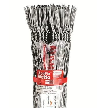Imagem de Acessório para Cerca Belgo Aço Fix com Distanciamento Fixo de 1,20m em Aço 100 Peças Bivolt