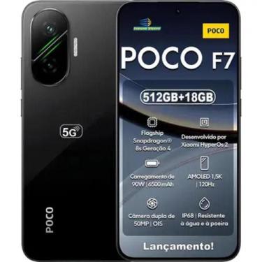 Imagem de Celular Smartphone POCO F7 5G 512/12GB RAM NFC Snapdragon Amoled QHD P