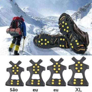 Imagem de Crampons Unissex Para Neve E Escalada Com 10 Dentes Antiderrapantes Pa