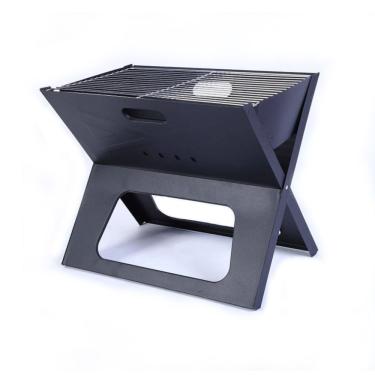 Imagem de Churrasqueira Dobrável Portátil com Design Compacto para Camping e Praia em Aço Carbono Preto B-Max 47,5CM