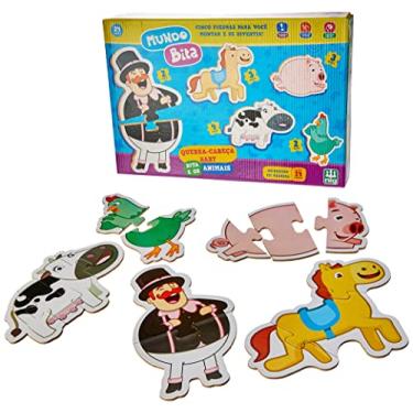 Imagem de Nig Brinquedos Quebra Cabeça Madeira Baby Bita e os Animais Mundo Bita 14 peças