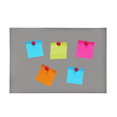 Imagem de Painel Mural Magnético 40x60 cm Cinza | Quadro Decorativo Porta‑Fotos e Recados + 12 Ímãs Reforçados – Ideal Escritório, Cozinha e Sala