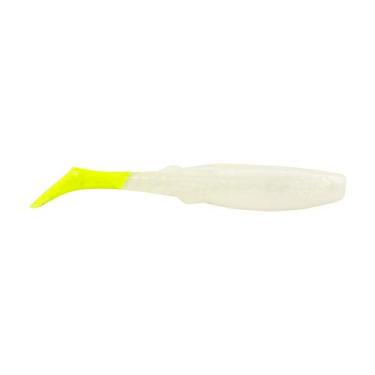 Imagem de Berkley Gulp! Isca macia de pesca da Paddleshad, Pearl White/Chartreuse, 4in