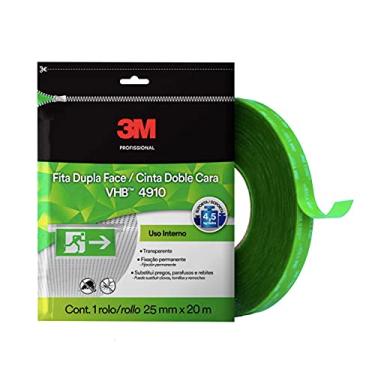 Imagem de 3M, VHB, Fita Dupla Face, Adesivo Transferível, 4910, 25 mm x 20 m