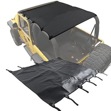 Imagem de YOCTM Capa de proteção UV para Jeep Wrangler TJ 1997 1998 1999 2000 2001 2002 2003 2004 2005 2006 parte superior de biquíni proteção UV à prova d'água para passageiros dianteiros e traseiros