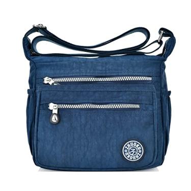 Imagem de Elonglin Bolsa de Ombro Feminina Impermeável Bolsa de Nylon para Atividades Ao Ar Livre 7 22 * 24 * 11cm