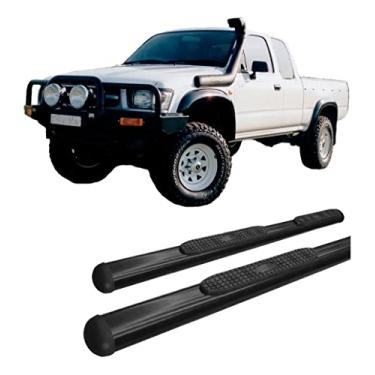 Imagem de Estribo lateral Hilux 1998 A 2004 OVAL OBLONGO Preto
