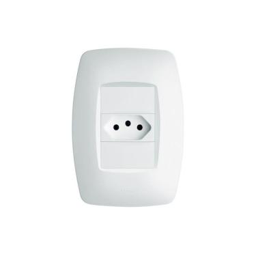 Imagem de Tomada Fame Elegance 2P+T 20A com Placa 4x2 Branca 