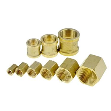 Imagem de Encaixe de tubo redutor hexagonal de lat?o 1/8 1/4 3/8 1/2 3/4 F a F Rosca Adaptador de Cobre Acoplador Igual Junta Conector, DN25, DN25 08,08