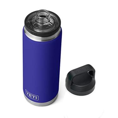 Imagem de Garrafa YETI Rambler de 740 ml, à prova de vazamento, isolamento a vácuo, aço inoxidável com Chug Cap, azul Offshore