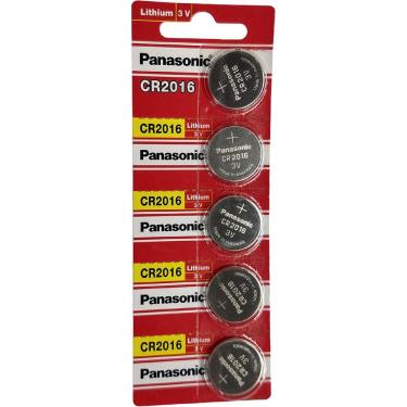 Imagem de Cartela De Bateria Cr2016 3V Panasonic Com 5 Unidades