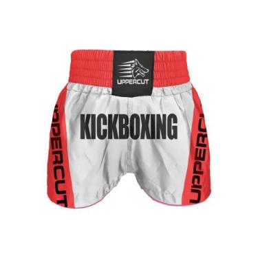 Imagem de Calção Short Kick Boxing - Premium - Bra/Verm - Uppercut