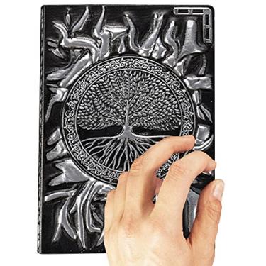 Imagem de árvore da vida em relevo, cadernos desenho diário em relevo | Lindo diário com árvore em relevo, presentes aniversário para mulheres e homens genéricos