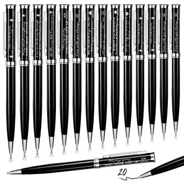 Imagem de 20 Pçs Verso da Bíblia Caneta Esferográfica Cristã Motivacional Escritura Gravada Citações Inspiradoras Caneta Religiosa Encorajadora Presente para Mulheres Homens Lembrança Igreja Mesa de Escritório, Tinta Preta