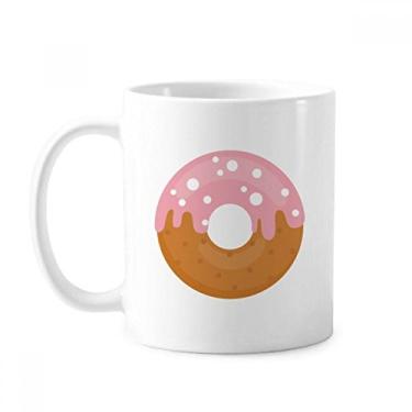 Imagem de Rosa creme donut sobremesa caneca comida doce cerâmica xícara de porcelana café louça