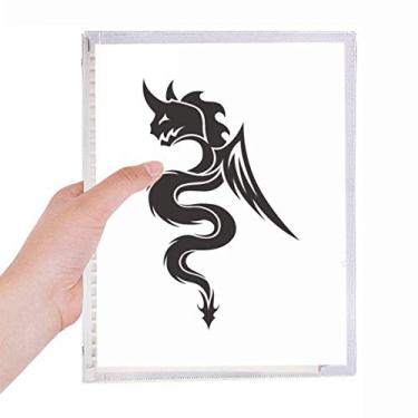 Imagem de Caderno de desenho de flor Dragon Animal Art Grain Diário de folhas soltas Recarregável Diário Papelaria