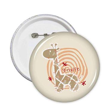Imagem de Anel de desenho de girafa, alfinetes de animais, emblema, botão, decoração, acessório, 5 peças