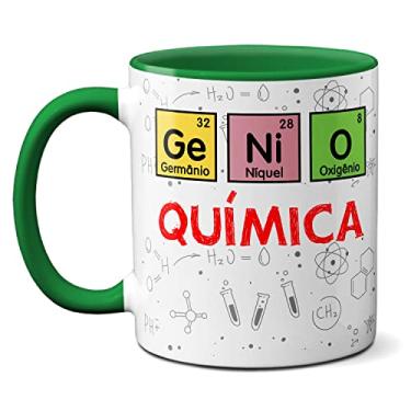 Imagem de Caneca Química Fórmula Da Cafeína Professores Gênios (Verde)
