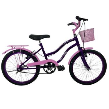 Imagem de Bicicleta Cissa 20 Infantil Retrô Feminina Violeta - Gilmex