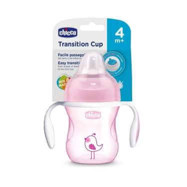 Imagem de Copo Para Bebes Transition Cup 4m + Rosa 200ml Da Chicco