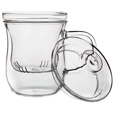Imagem de 1 Unidade xícara de chá separada café infusor de chá para chá a granel copos de vidro chaleira de vidro xícara de chá de escritório de filtro de vidro separação de água de chá