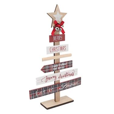 Imagem de Decoração de Placas de Natal, Sinos de Madeira Sem Desbotamento, Duráveis, Placas de Natal Internas para Shopping (Vermelho)