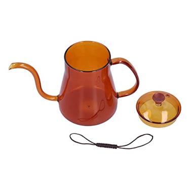 Imagem de Chaleira de gotejamento de café longa, cafeteira de vidro com soco manual xícara de café com chaleira de pescoço de ganso longo 600ml chaleira de bico para cozinha doméstica (3#)