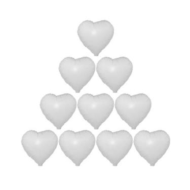 Imagem de 10pcs 18" Coração Folha de Alumínio Balões Festa Casamento Aniversário Decoração Feliz Aniversário Suprimentos Artísticos (5#)
