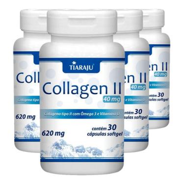 Imagem de Colágeno Tipo 2 Collagen Ii 4 X 30 Cápsulas 620mg - Tiaraju - A 