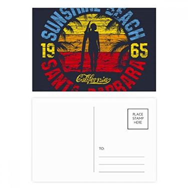 Imagem de Conjunto de cartão postal com estampa de ilustração da Coconut Tree Beach