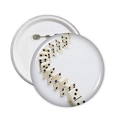 Imagem de Domino Pai Gow Foto Jogar Pinos Redondo Emblema Decoração Roupas 5 peças Presente