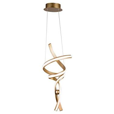 Imagem de Pendente Fluire Bella Iluminação Fluire Dourado 28 Cm X 74 Cm