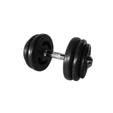 Imagem de Dumbbell Injetado com Pegada Cromada Academia Fitness 20kg