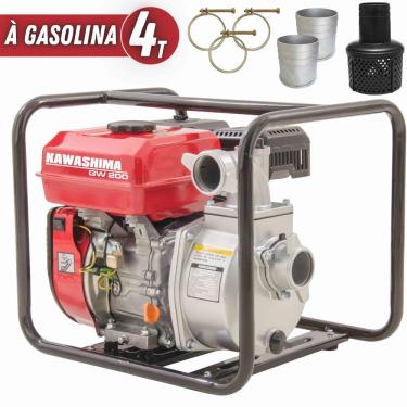 Imagem de Motobomba Autoescorvante Kawashima GW-200 26MCA 4 Tempos 212cc 7HP À Gasolina Com Saída de 2 Polegadas e Vazão Máxima de 36m³/h Para Água Limpa