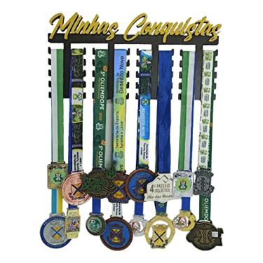 Imagem de Co2Beer Portas medalhas de corrida conquistas futebol suporte para medalha mountain bike premiações esportes Preto