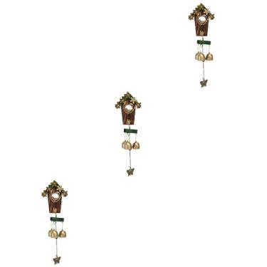 Imagem de SEWACC 3 Pçs Decorações De Casa Para Casa Sinos De Vento De Metal Decoração Para Casa Casa De Pássaros Carrilhão De Vento Sino De Bronze Carrilhão De Vento Varanda Carrilhões De Vento