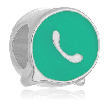 Imagem de Berloque WhatsApp Separador Pandora Banhado a Prata 925 - Premium