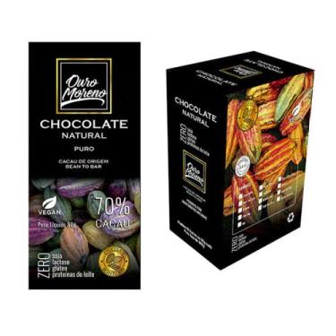 Imagem de Barra De Chocolate Natural 70% Cacau De 80G - Caixa Com 10 - Ouro More