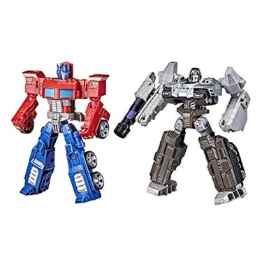 Imagem de Pacote de 2 bonecos de ação Toys Transformers Optimus e Megatron — crianças de 6 anos ou mais, 7 polegadas