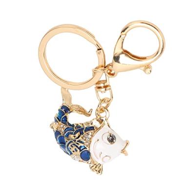 Imagem de Chaveiro de Metal, Chaveiro de Peixe Requintado Multiuso para Mochila (Azul)